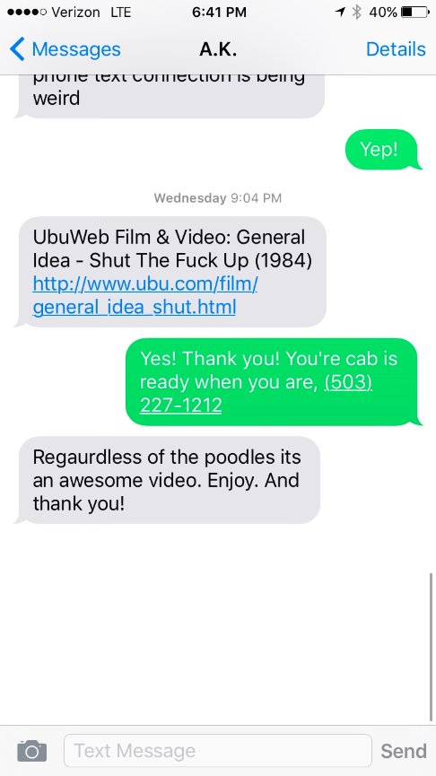 When Teresa called me