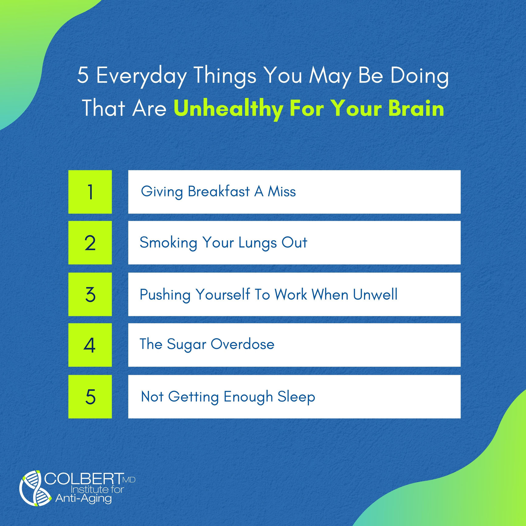 5 Everyday Things You May Be Doing That Are Unhealthy For Your Brain ...