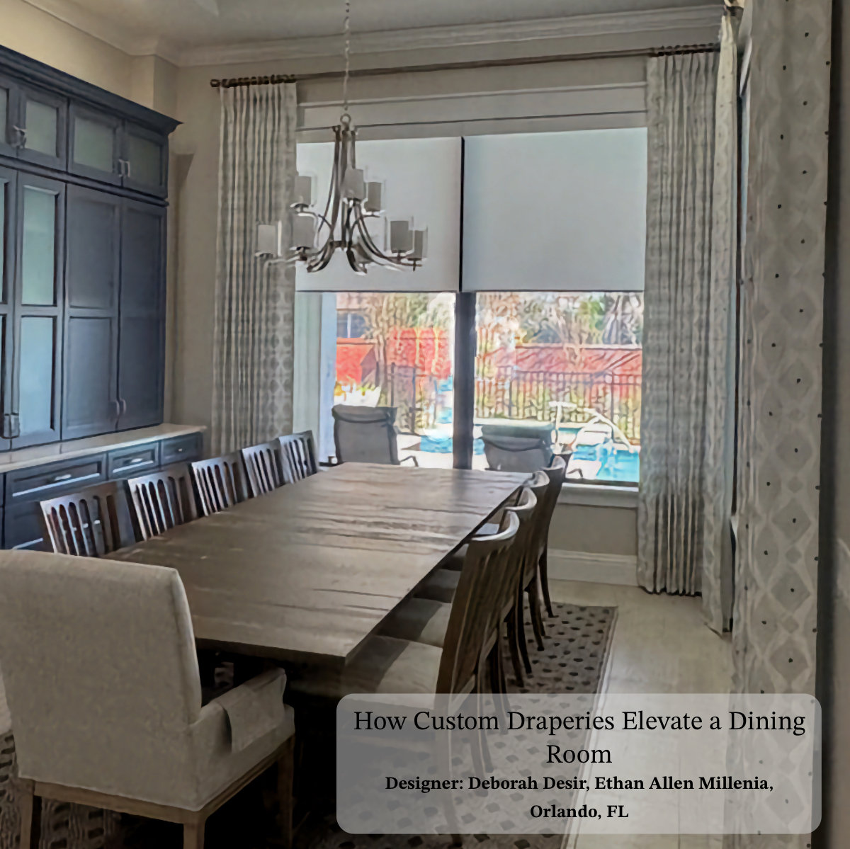 Fixed Panel Drapery How Custom Draperies Elevate a Dining Room - Stevenson Vestal - Drapery ...