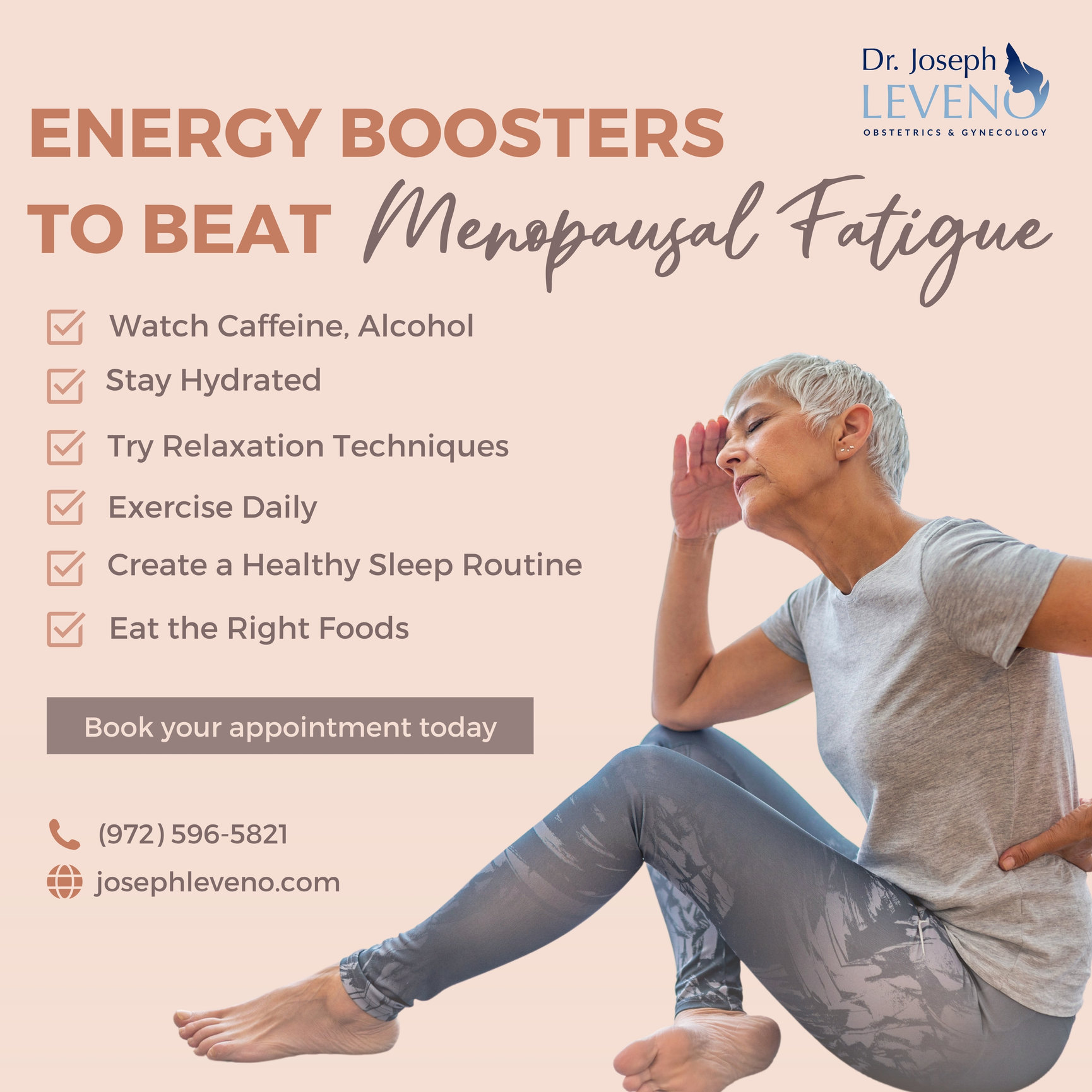 8 Energy Boosters to Beat Menopausal Fatigue in Plano, Tx Dr. Joseph
