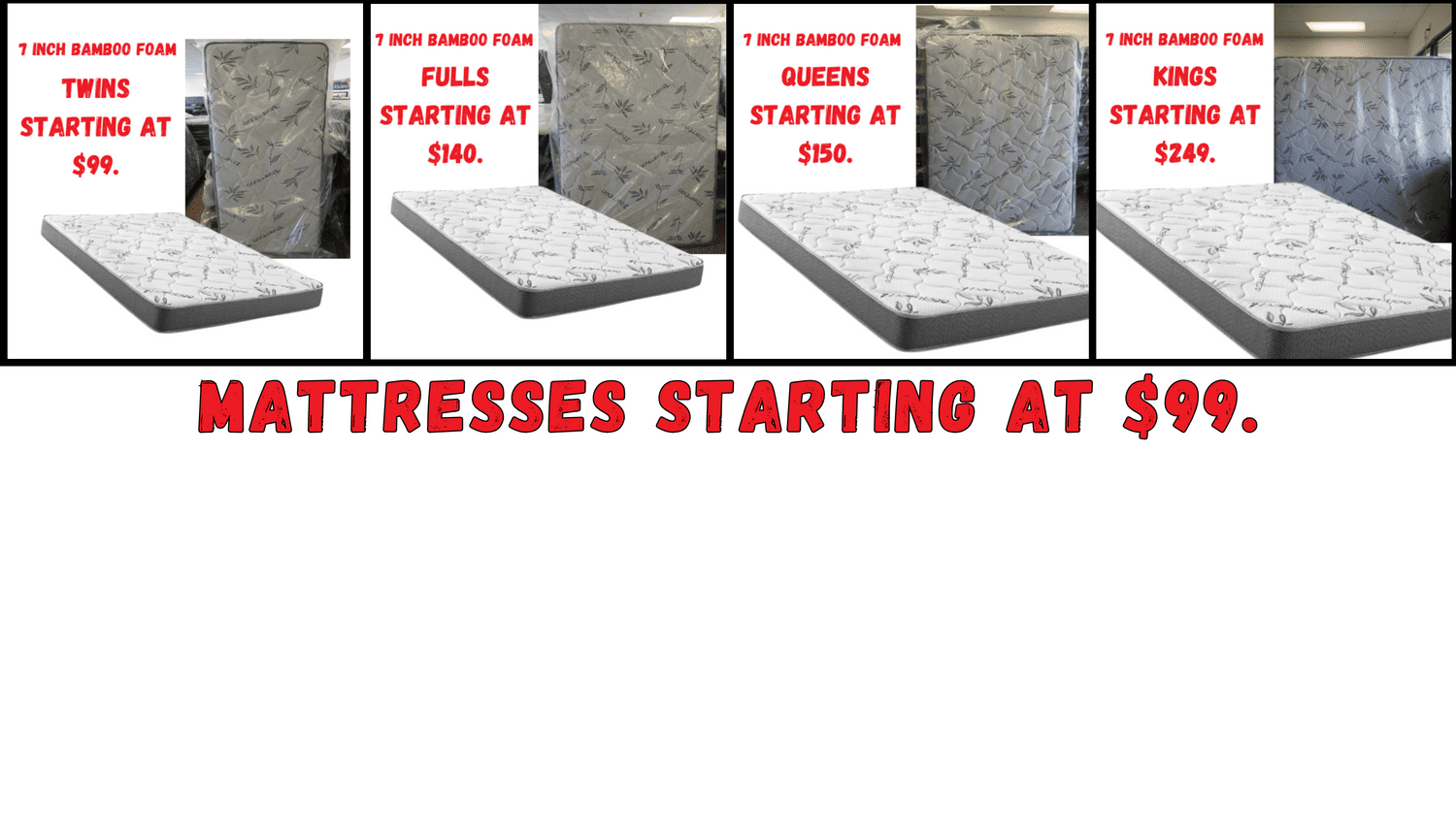 DYNAMITE Mattress, Home of the $99. Twin Mattress